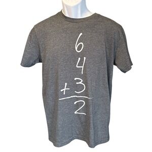 Baseballism Gray 6+4+3=2 Short Sleeve Baseball Lover's T-Shirt, Medium, MLB
